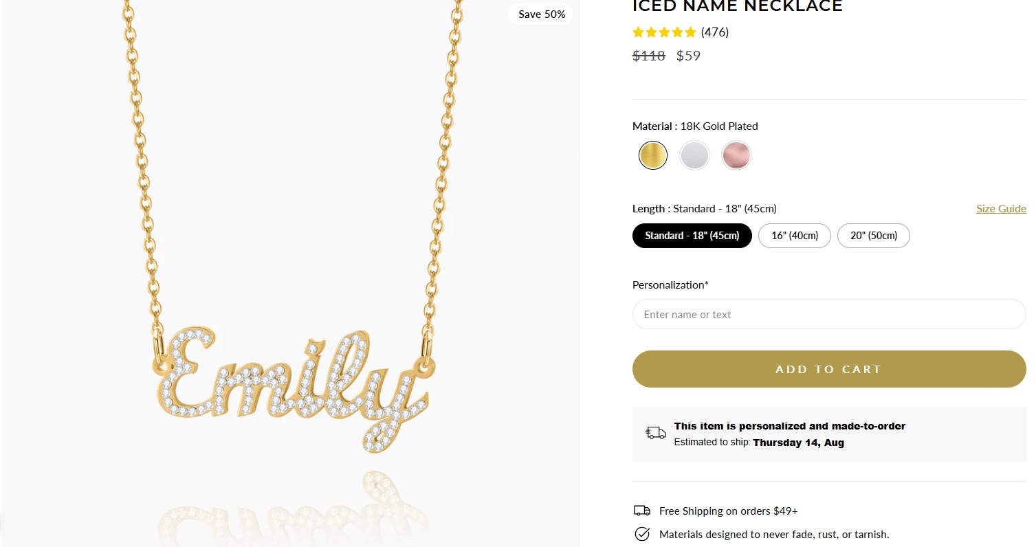 Dorado best selling jewelry, Dorado Angel Number Necklace, discount code, coupon code, personalized birth flower necklace, custom jewelry with meaning, name necklace with flower, spiritual number jewelry, 75% off Dorado sale, Dorado jewelry review