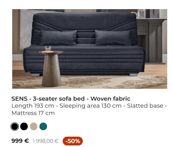 Convertible sofa 2 seater, corner sofa bed, discount code, coupon code, sofa bed for small spaces, French convertible furniture, rapido convertible sofa, best sleeper sofa Europe, OEKO-TEX sofa bed, memory foam couch sale