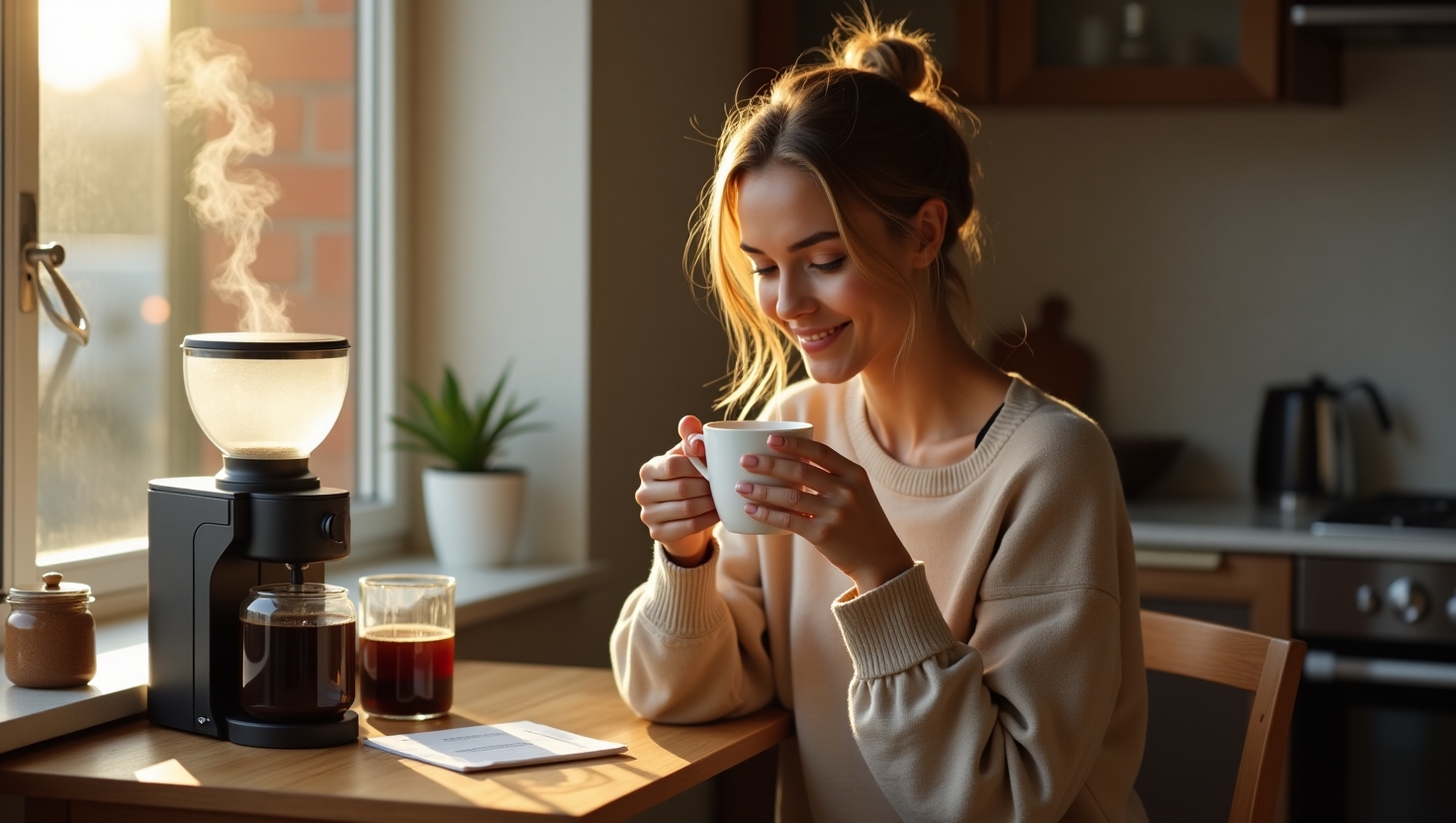 Kaffe Products Blade Coffee Grinder, KF2040 coffee grinder review, electric coffee grinder for home, best coffee grinder under $50, compact blade grinder, home barista essentials, grind coffee beans at home, coffee gear starter kit, discount code Kaffe Products, coupon code coffee grinder