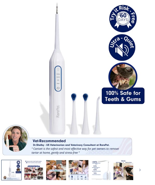 RarePet, Canivet Kit, discount code, coupon code, RarePet discount code, Canivet Kit 15% off, sonic tartar remover for dogs, pet dental care at home, Canivet Kit review, RarePet deal